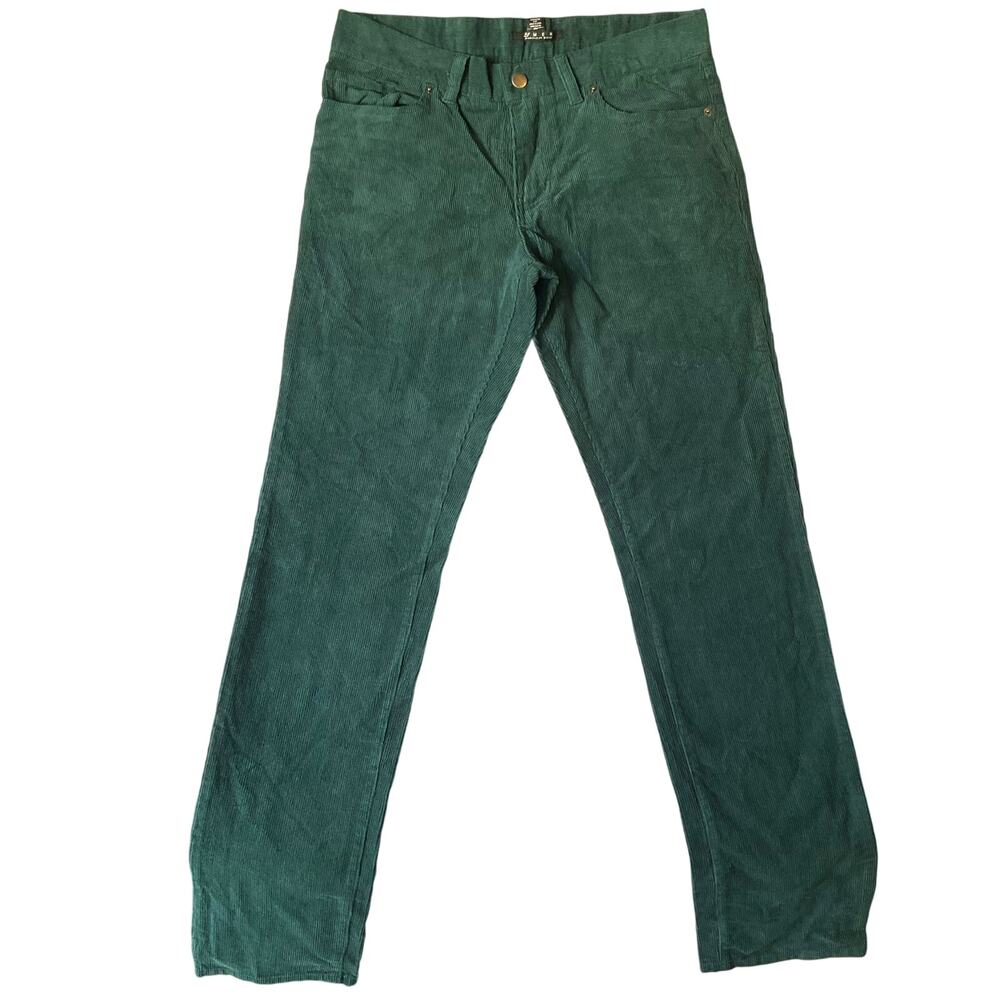 Green Corduroy Straight Leg Women's Pants size 10, but fits like an 8.